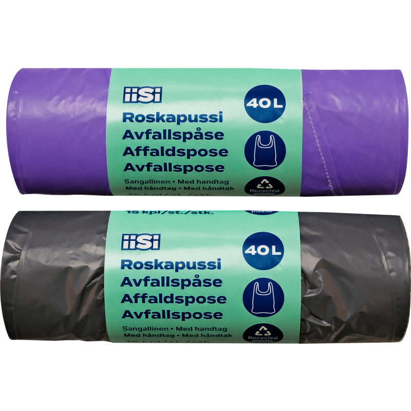 Roskakassi Iisi 40 l 15 kpl, eri värejä
