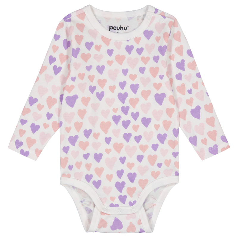 Vauvan body Peuhu Happy Sydämet
