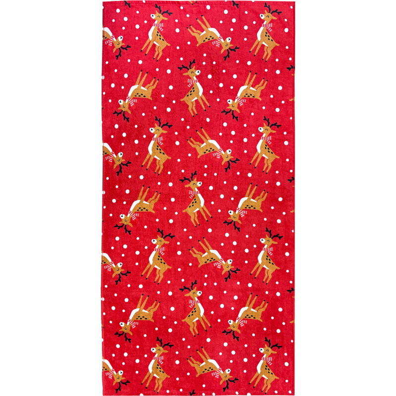 Kylpypyyhe Kotikulta 70 x 140 cm Peurat punainen