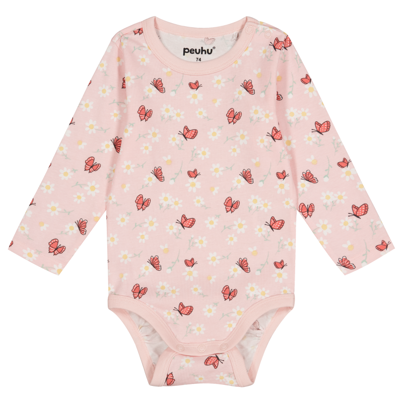 Vauvan body Peuhu Happy Perhoset