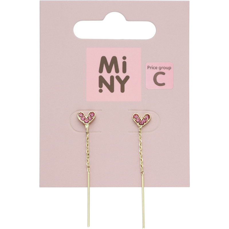 Korvakorut Miny sydän kullanvärinen