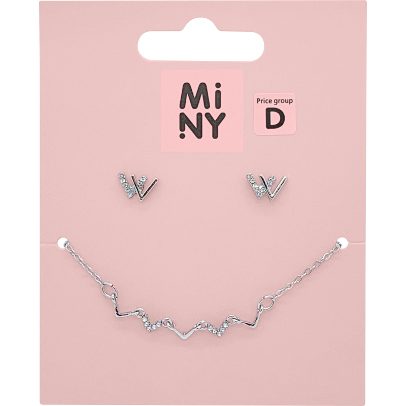 Korusetti Miny hopeanvärinen