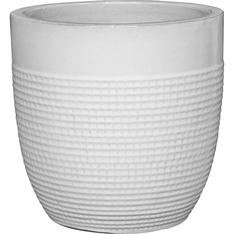 Ulkoruukku Parco Rib 35 cm valkoinen