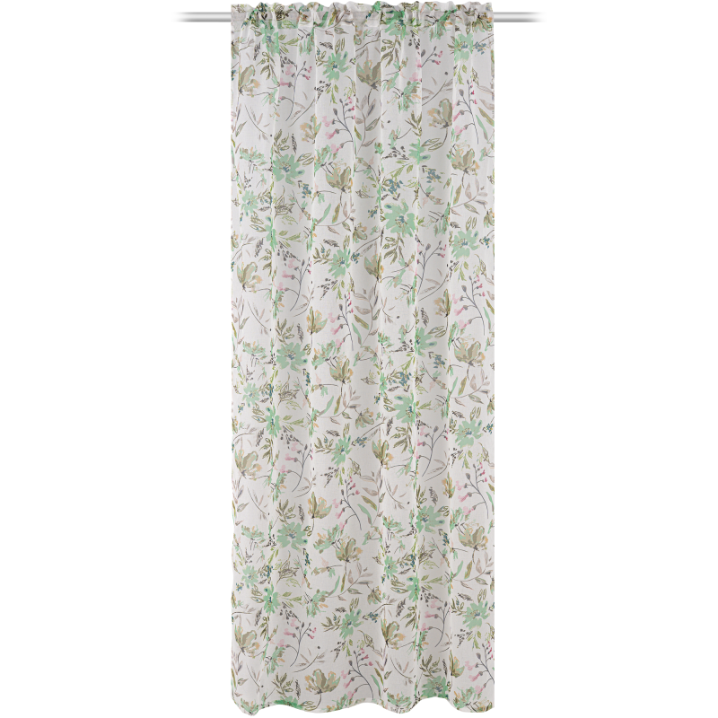 Verho Kotikulta 135 x 240 cm Kesäkukat vihreä
