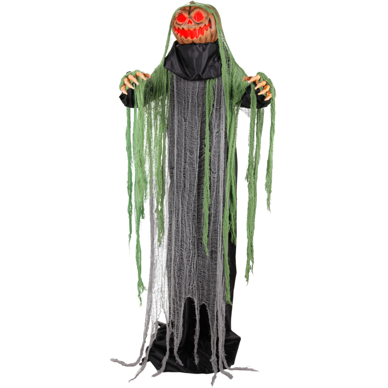 Kurpitsapää Happy Halloween 160 cm ääni/valo/liike