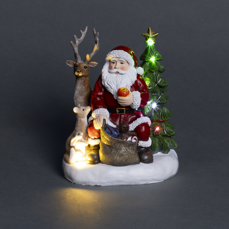 LED-koriste Kotikulta joulupukki 18 cm