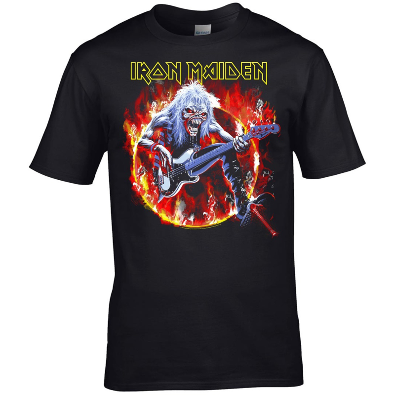 T-paita Iron Maiden Eddie Live Flames