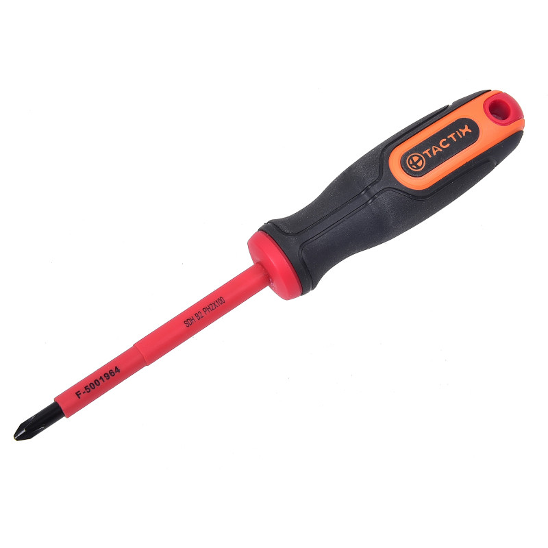 Ruuvimeisseli Tactix VDE Ph0 60 mm (ristipää)