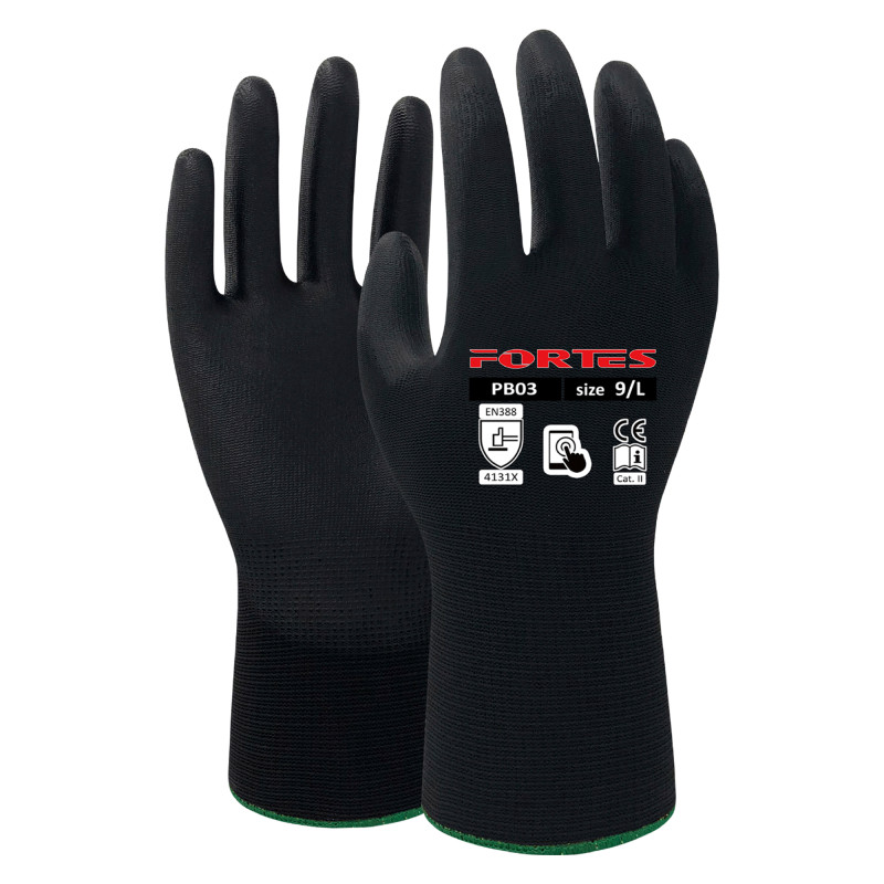 Asentajankäsine PU Fortes PB03 koko 11, 12 pr