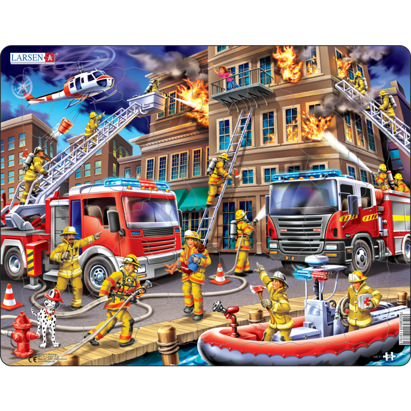 Palapeli Larsen 45 palaa Tulipalon sammutus Maxi