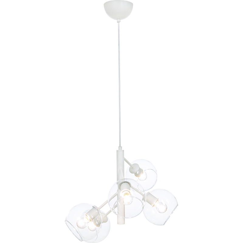 Kattovalaisin Aneta Lighting Atom 5-osainen, valkoinen/kirkas