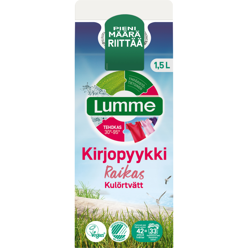 Pyykinpesuneste Lumme 1,5 l Raikas kirjopyykki