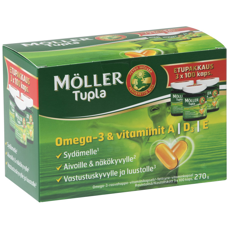 Omega-3 Tupla Möller 300 kpl 270 g | tokmanni.fi