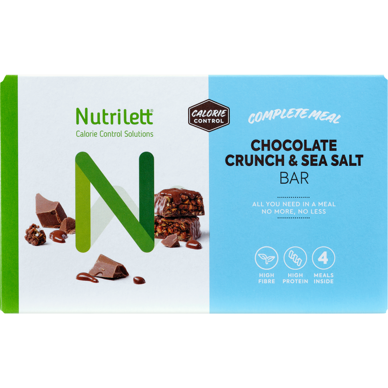 Ateriankorvikepatukka Nutrilett 4 x 60 g Chocolate Crunch & Sea Salt