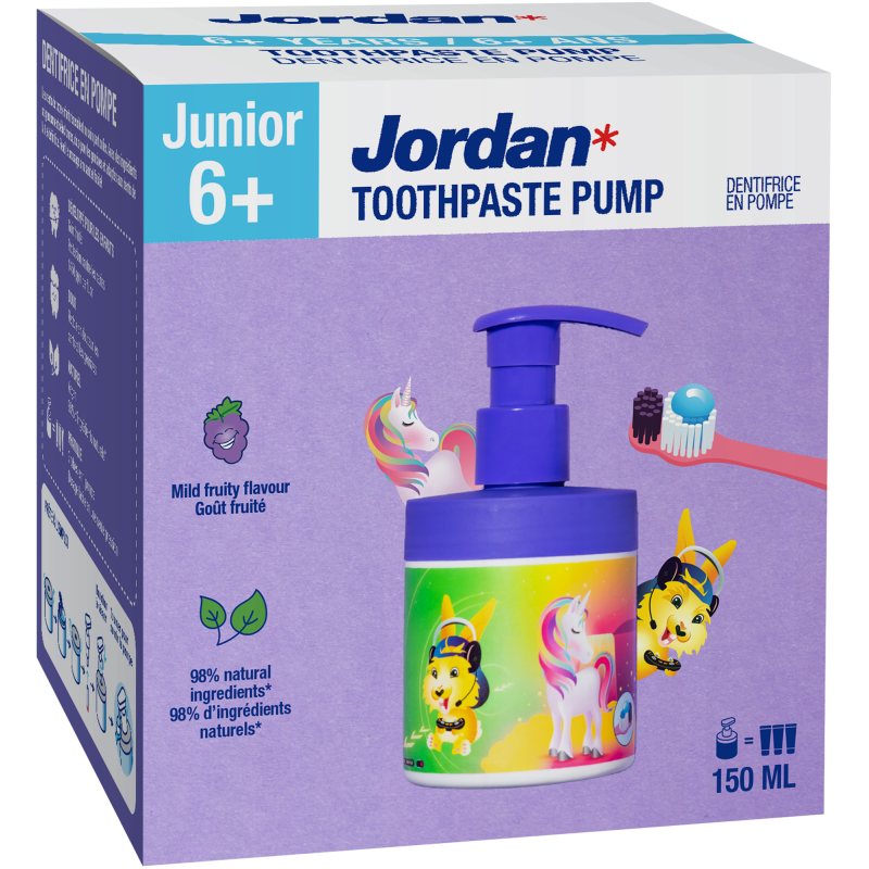 Lasten hammastahna Jordan 150 ml Junior 6+ v Mild Fruity