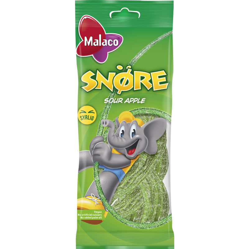 Snöre Malaco 94 g kirpeä omena