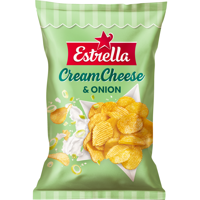 Perunalastu Estrella 275 g Cream Cheese & Onion