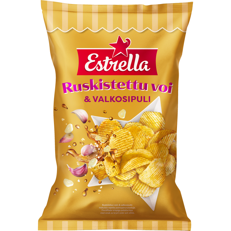 Perunalastu Estrella 275 g ruskistettu voi & valkosipuli