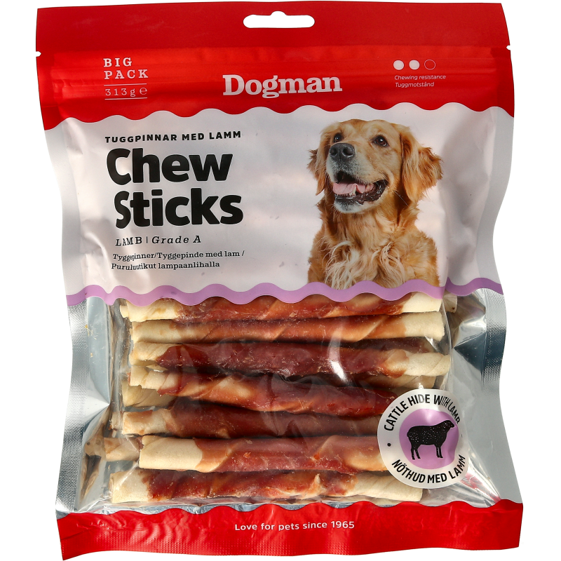 Purutikku Dogman 25 kpl 313 g lampaanlihalla