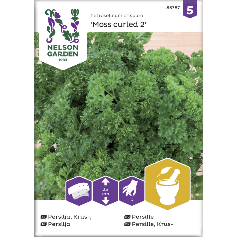 Persilja siemen Nelson Garden Basic Moss Curled 2 kylvönauha