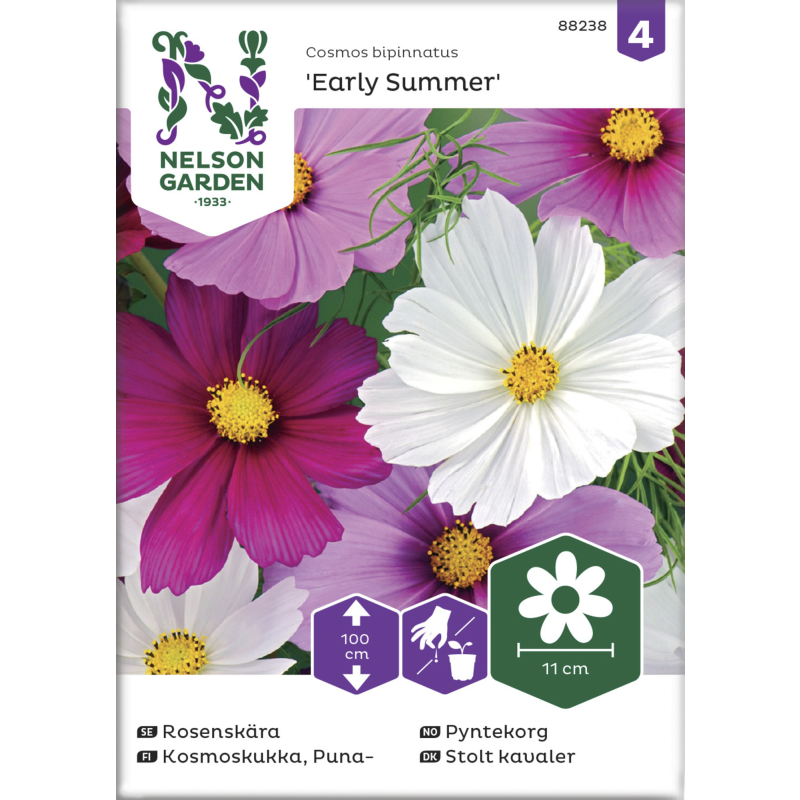 Punakosmoskukka siemen Nelson Garden Basic Early Summer