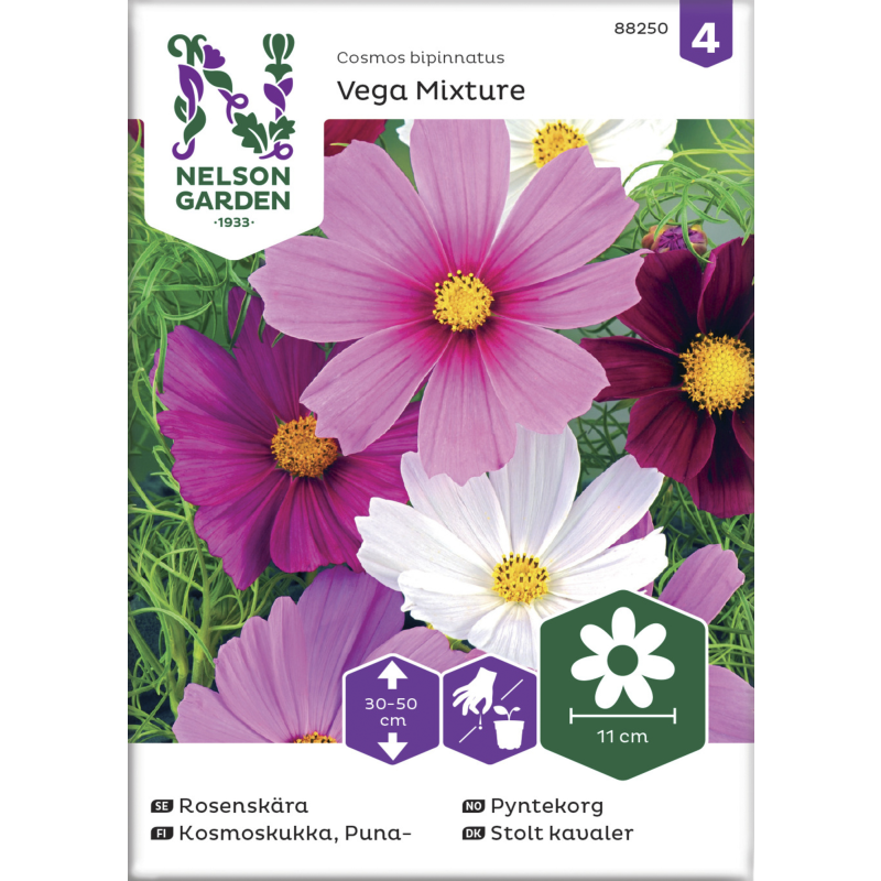 Punakosmoskukka siemen Nelson Garden Basic Vega Mixture