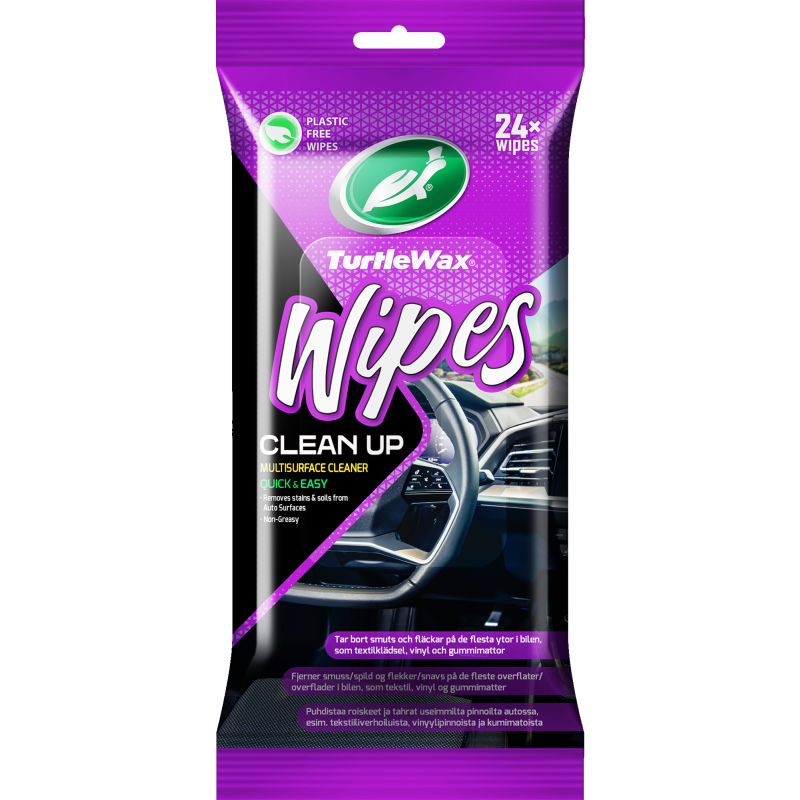 Puhdistusliina Turtle Wax Clean-up Wipes Flatpack, 24 kpl