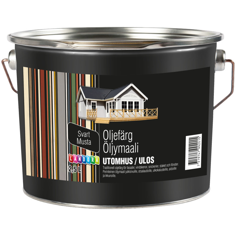 Öljymaali Landora 2,5 l musta