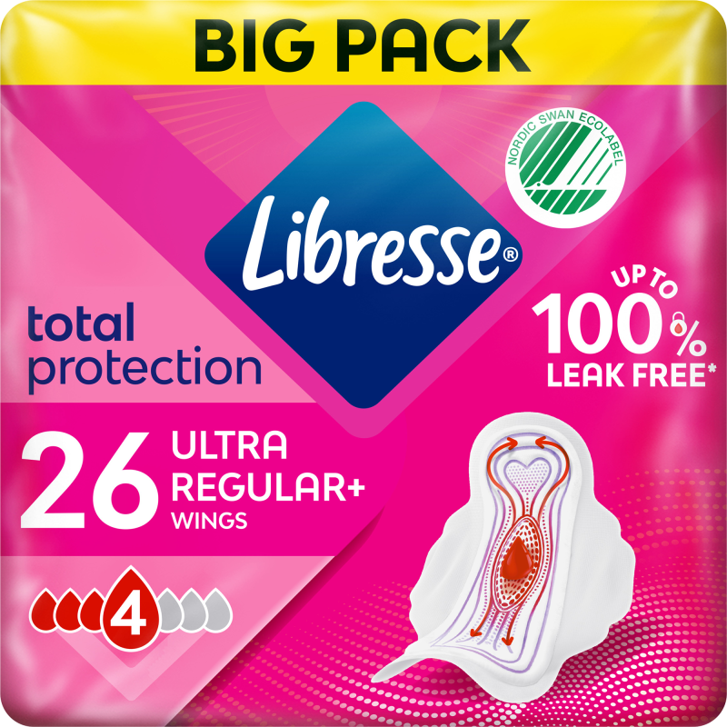 Terveysside Libresse 26 kpl Ultra+ Wings Big pack