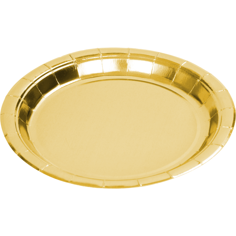 Pahvilautanen Let's Party 8 kpl 24 cm kulta