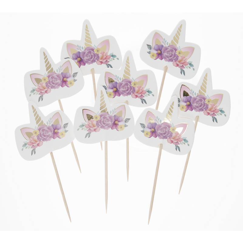 Partytikku Let's Party 8 kpl Yksisarvinen