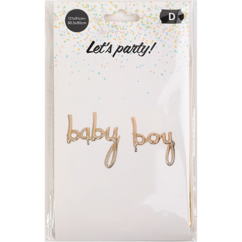 Foliopallobanneri Let's Party Baby Boy
