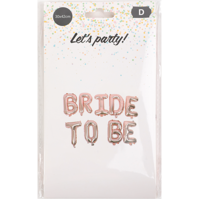 Foliopallobanneri Let's Party Bride to Be