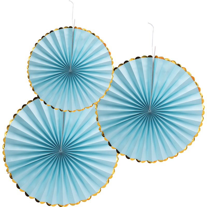 Paperikoriste Let's Party 3 kpl sininen/kulta