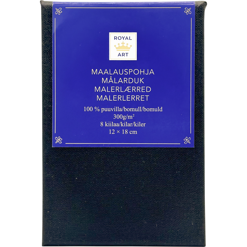 Maalauspohja Royal Art 12 x 18 cm musta
