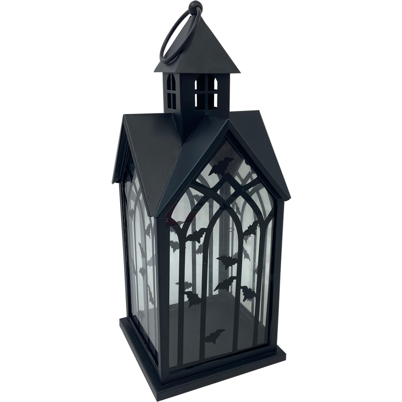 Kynttilälyhty Happy Halloween 37 cm lepakot