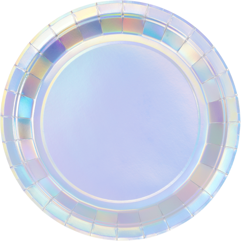 Kartonkilautanen Let's Party 8 kpl 18 cm holografi