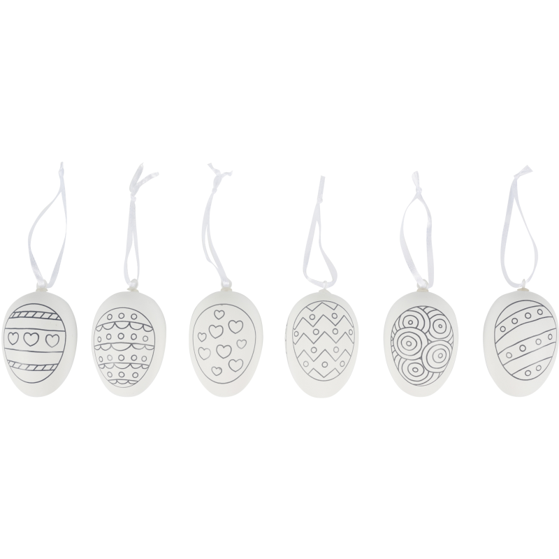 Pääsiäismunakoriste Craftsy 6 kpl maalattava