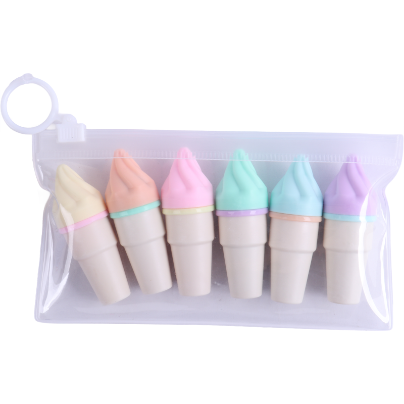 Korostuskynä Iisi 6 kpl mini jäätelö