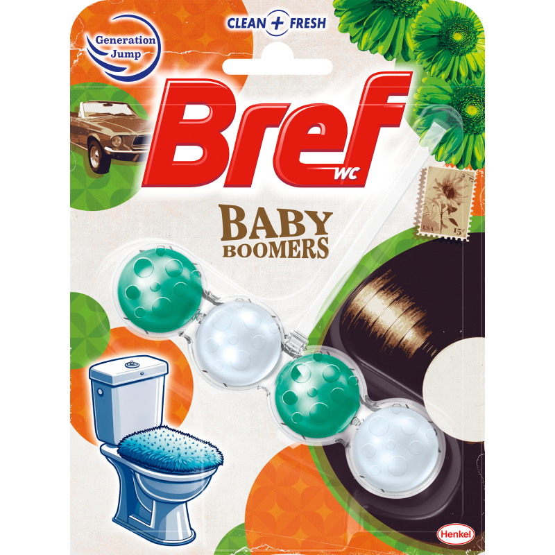 Wc-raikastin Bref 50 g LE Baby Boomers Mint & Pine