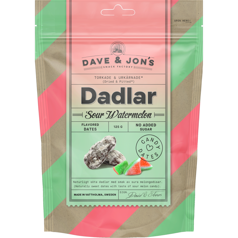 Taateli Dave & Jon's 125 g vesimeloni hapan