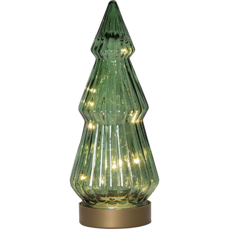 Lasinen pöytäkoriste Star Trading VERDE 10 x 24 cm vihreä