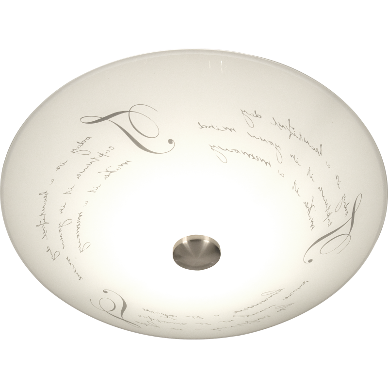 Plafondi Aneta Lighting Skrift 50 cm, valkoinen/teräs
