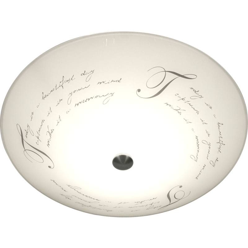 Plafondi Aneta Lighting Skrift 42 cm, valkoinen/teräs
