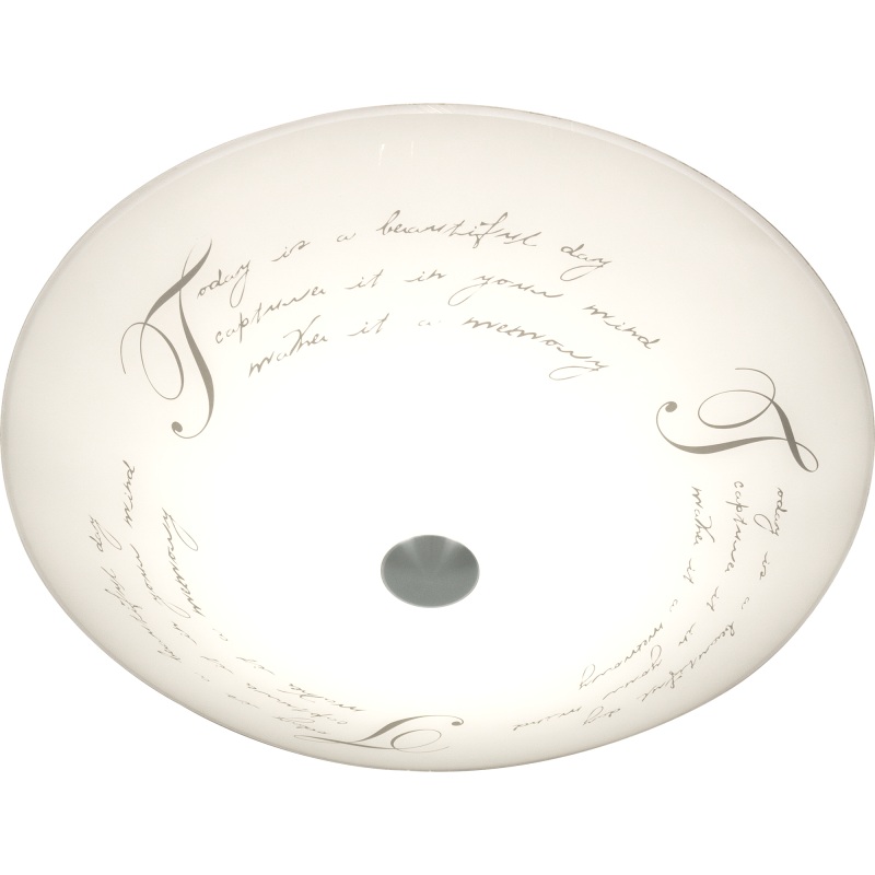 Plafondi Aneta Lighting Skrift 34 cm, valkoinen/teräs