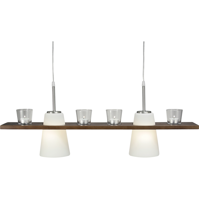 Kattovalaisin Aneta Lighting Plankan, pähkinänruskea/valkoinen