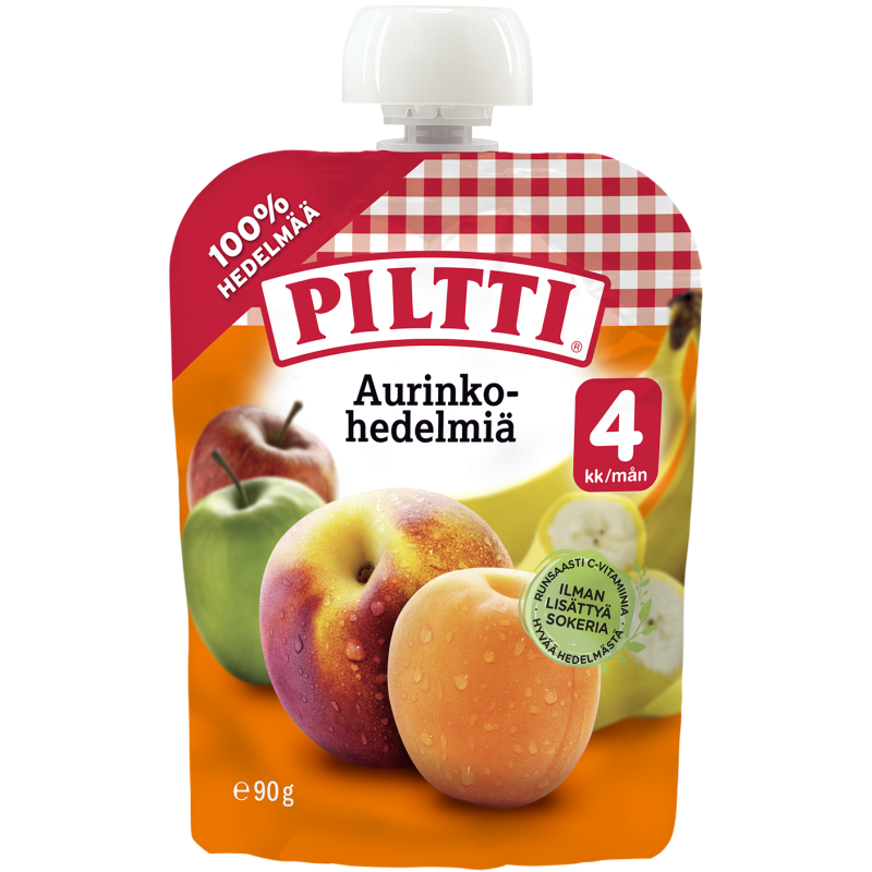 Hedelmäsose Piltti 90 g Aurinkohedelmiä 4 kk