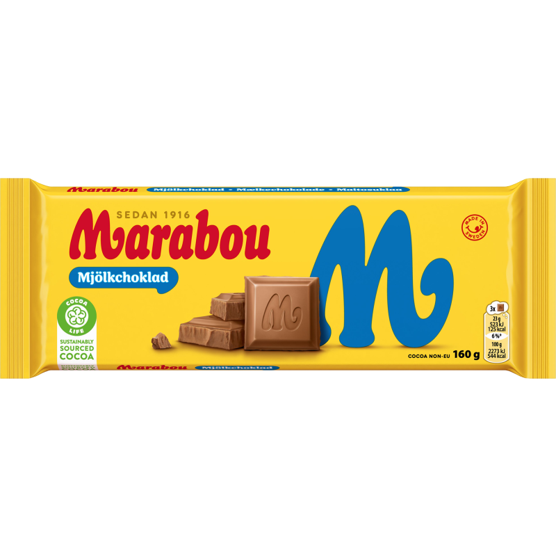 Suklaalevy Marabou 160 g Mjölkchoklad
