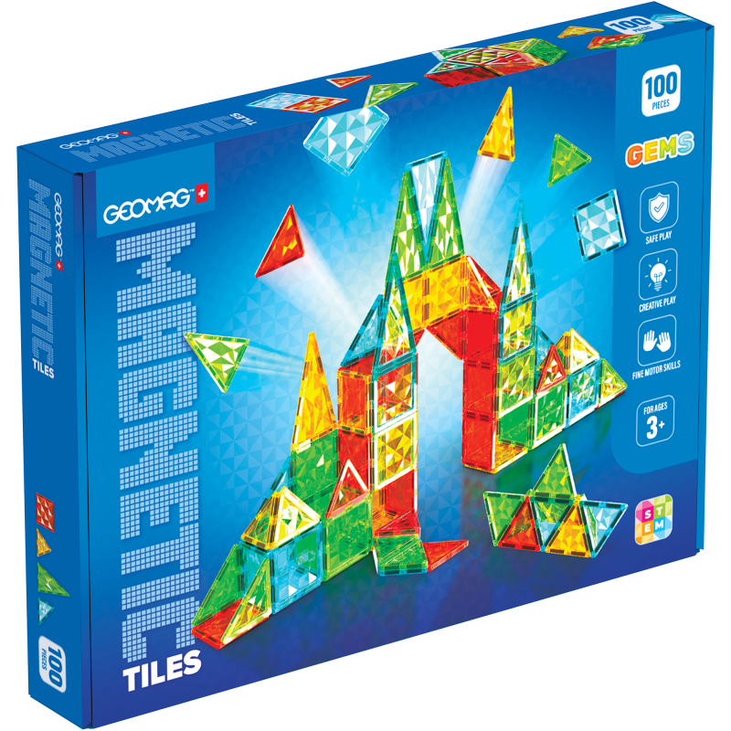 Rakennussarja Geomag 100 kpl Magnetic Tiles
