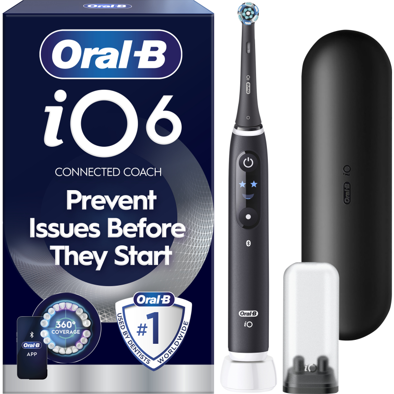 Sähköhammasharja Oral-B iO6 musta + matkakotelo